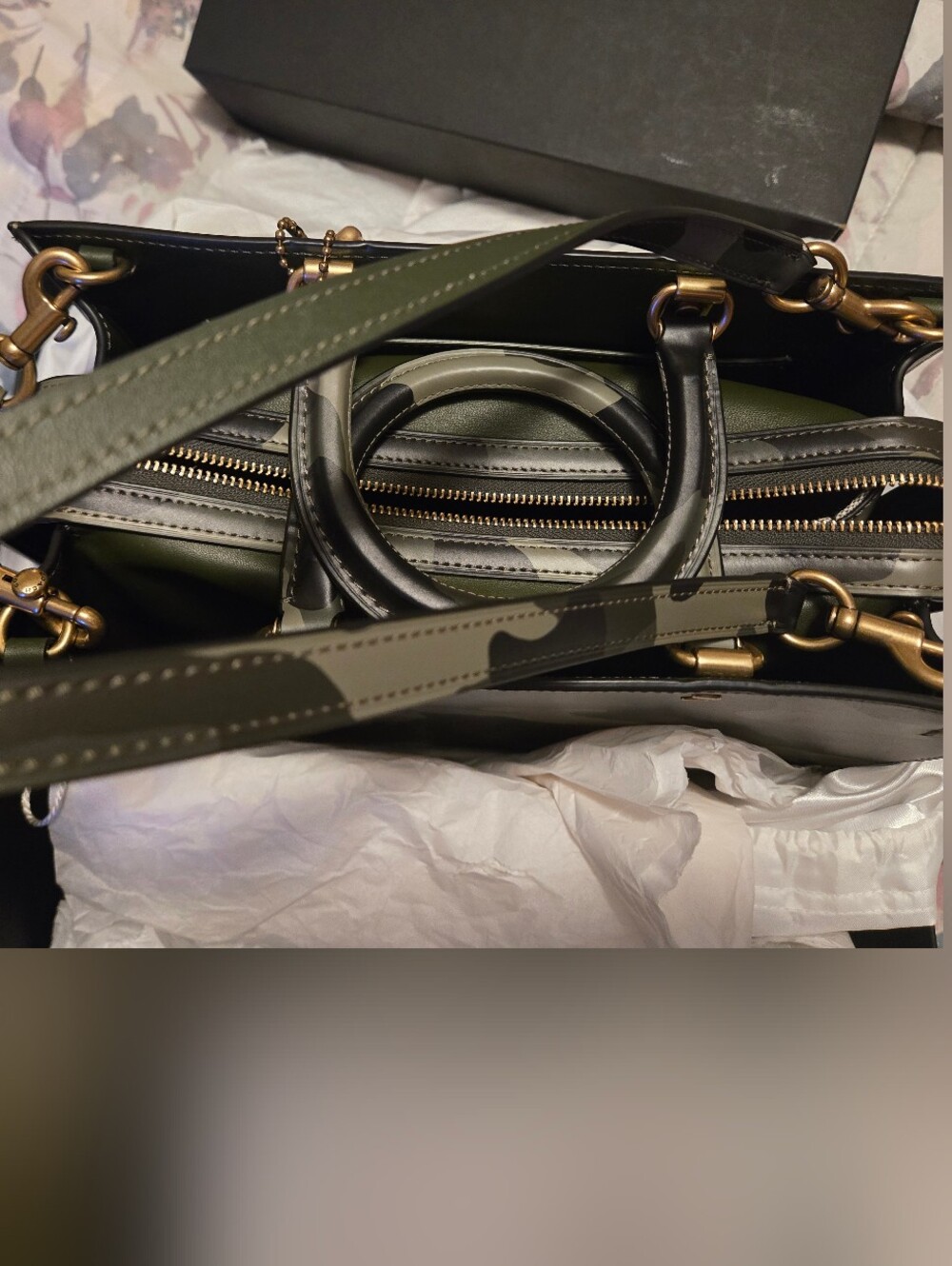 Coach Rogue Camouflage Print Tote with Gold Hardware - Picture 11 of 16